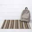 Even Stripe Shag Mats - Mocha Utility Mat