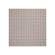 Square Woven Floor Mat in Mix of Midtone Tan, White and Navy Blue
