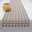 14'' x 72'' Table Runners in Mix of Midtone Tan, White and Navy Blue