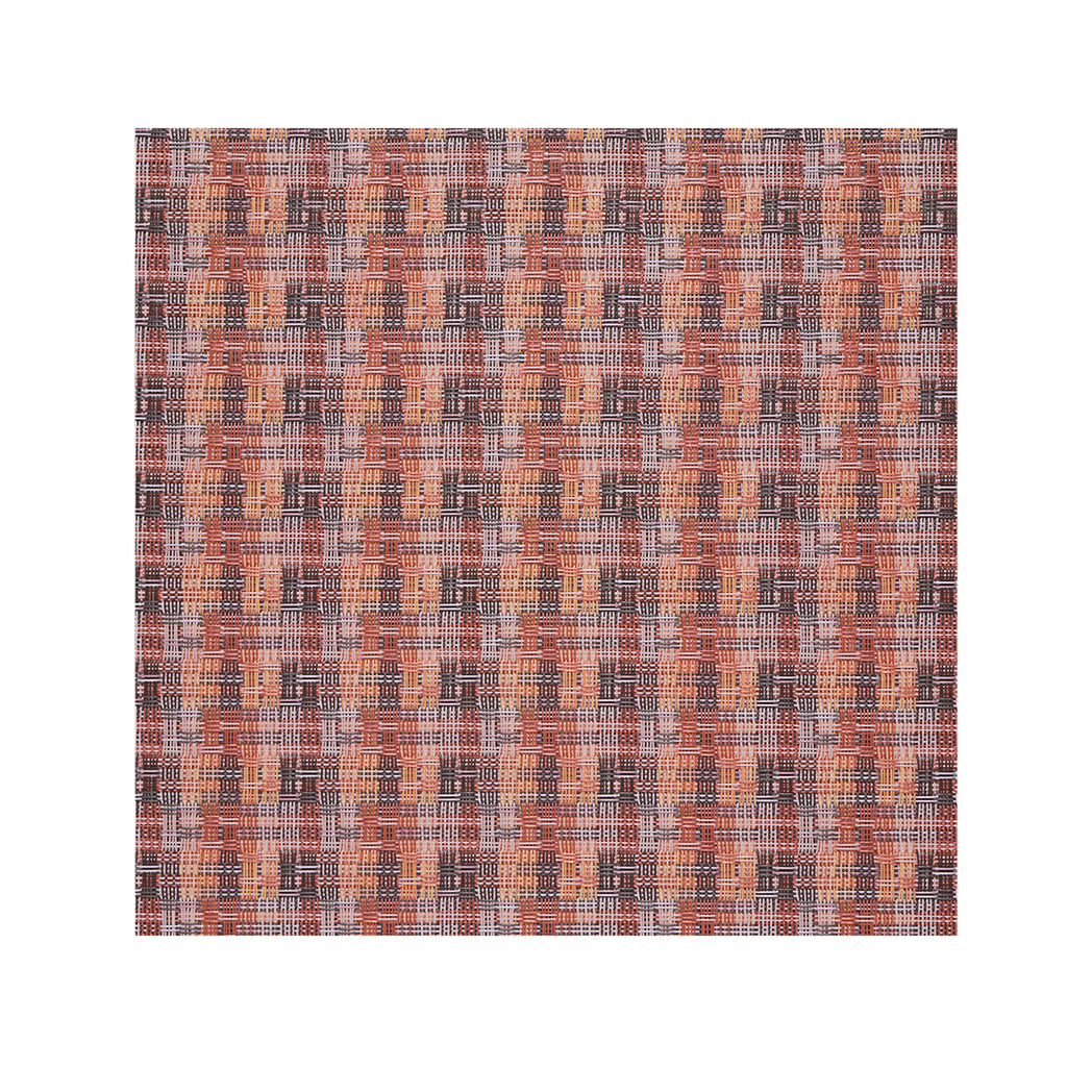 Square Placemats in Mix of Midtone Pink, Orange, Pale Pink and Cool Brown