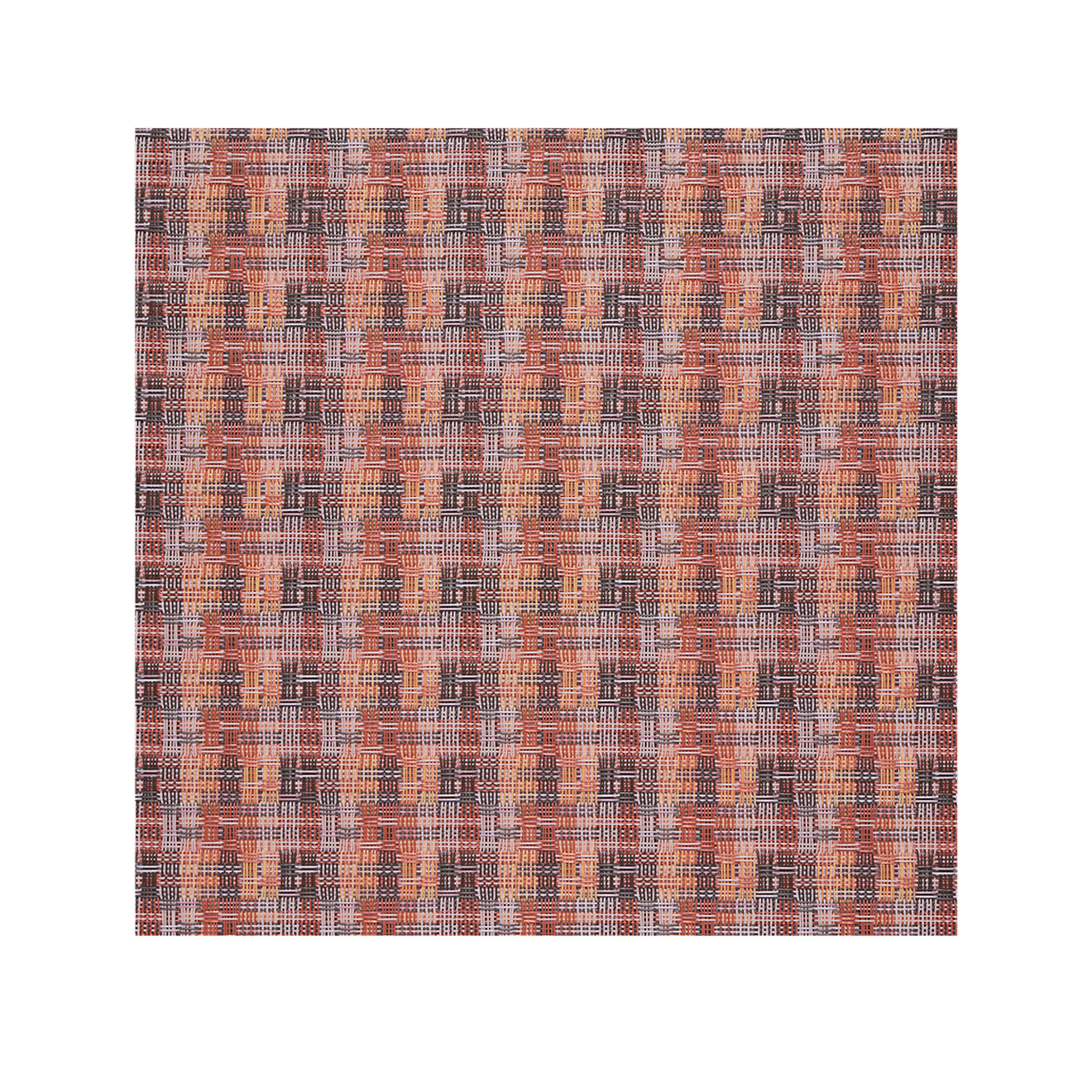 Square Placemats in Mix of Midtone Pink, Orange, Pale Pink and Cool Brown
