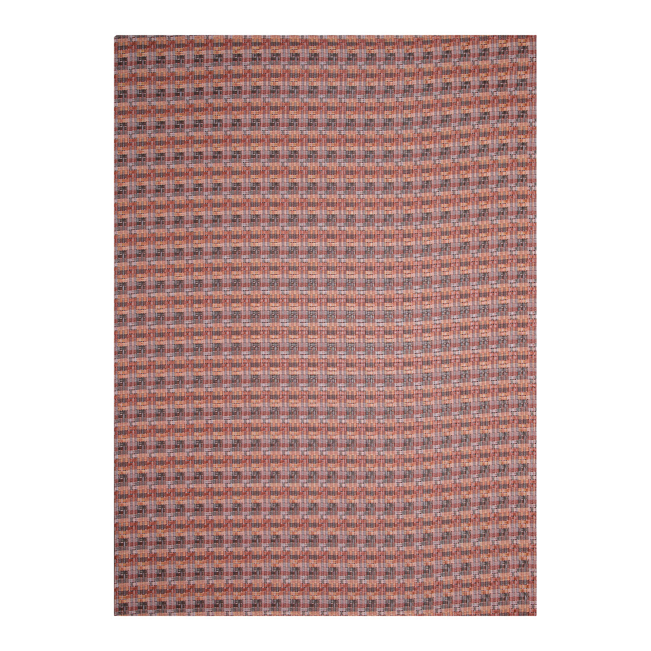 Sorbet Woven Floor Mat in Mix of Midtone Pink, Orange, Pale Pink and Cool Brown