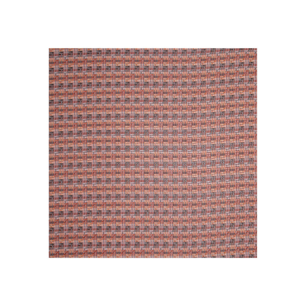 Square Woven Floor Mat in Mix of Midtone Pink, Orange, Pale Pink and Cool Brown