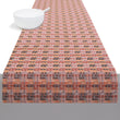 14'' x 72'' Table Runners in Mix of Midtone Pink, Orange, Pale Pink and Cool Brown