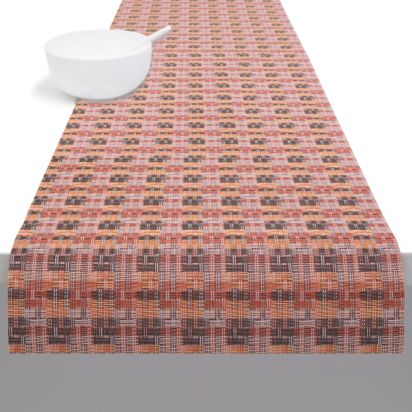 14'' x 72'' Table Runners in Mix of Midtone Pink, Orange, Pale Pink and Cool Brown