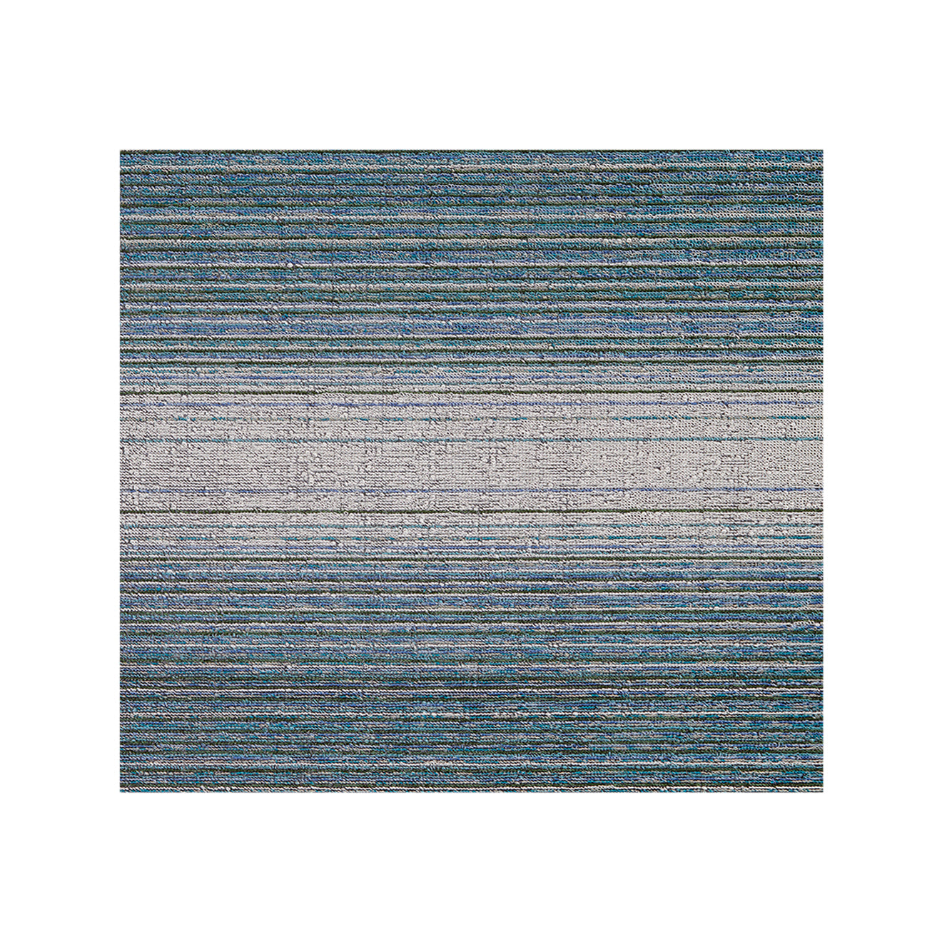 Lagoon Shag Mat in MIx of Green, Turquoise, Blue and White