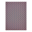 Rectangle Woven Floor Mat in Mix of Dark Blue, Midtone Pink and Light Pink