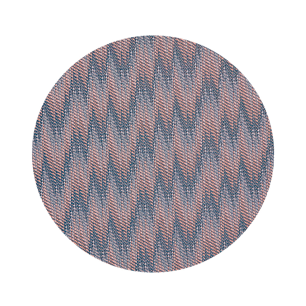 Round Placemats in Mix of Dark Blue, Midtone Pink and Light Pink