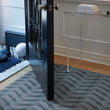 Chilewich woven floor mat in neutral woven terrastrand yarn, durable and stylish for modern living spaces.