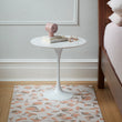 Chilewich woven floor mat in neutral woven terrastrand yarn, durable and stylish for modern living spaces.