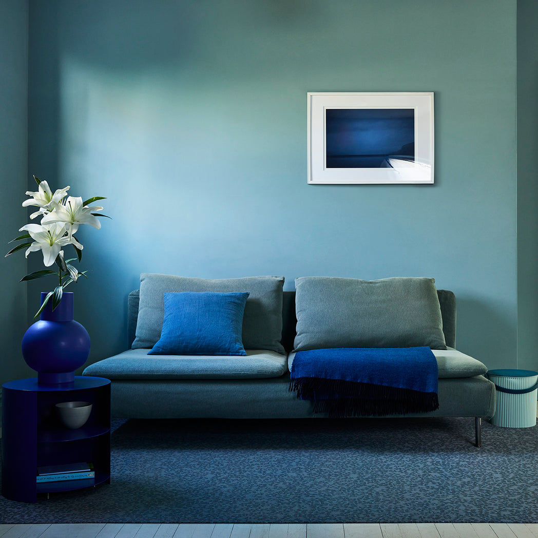 Chilewich woven floor mat in neutral woven terrastrand yarn, durable and stylish for modern living spaces.