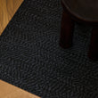 Chilewich woven floor mat in neutral woven terrastrand yarn, durable and stylish for modern living spaces.