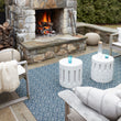 Chilewich woven floor mat in neutral woven terrastrand yarn, durable and stylish for modern living spaces.