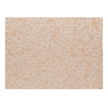 Rectangle Placemats in Midtone Warm Beige with White and Orange Accents