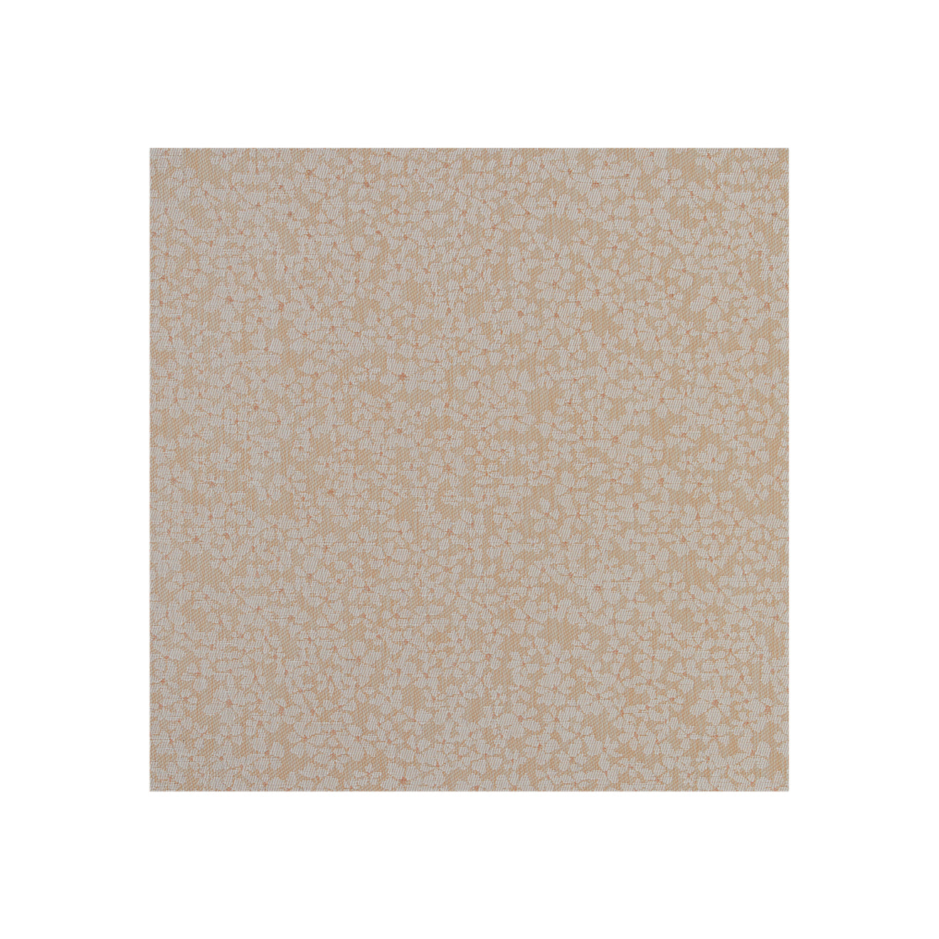 Square Woven Floor Mat in Midtone Warm Beige with White and Orange Accents