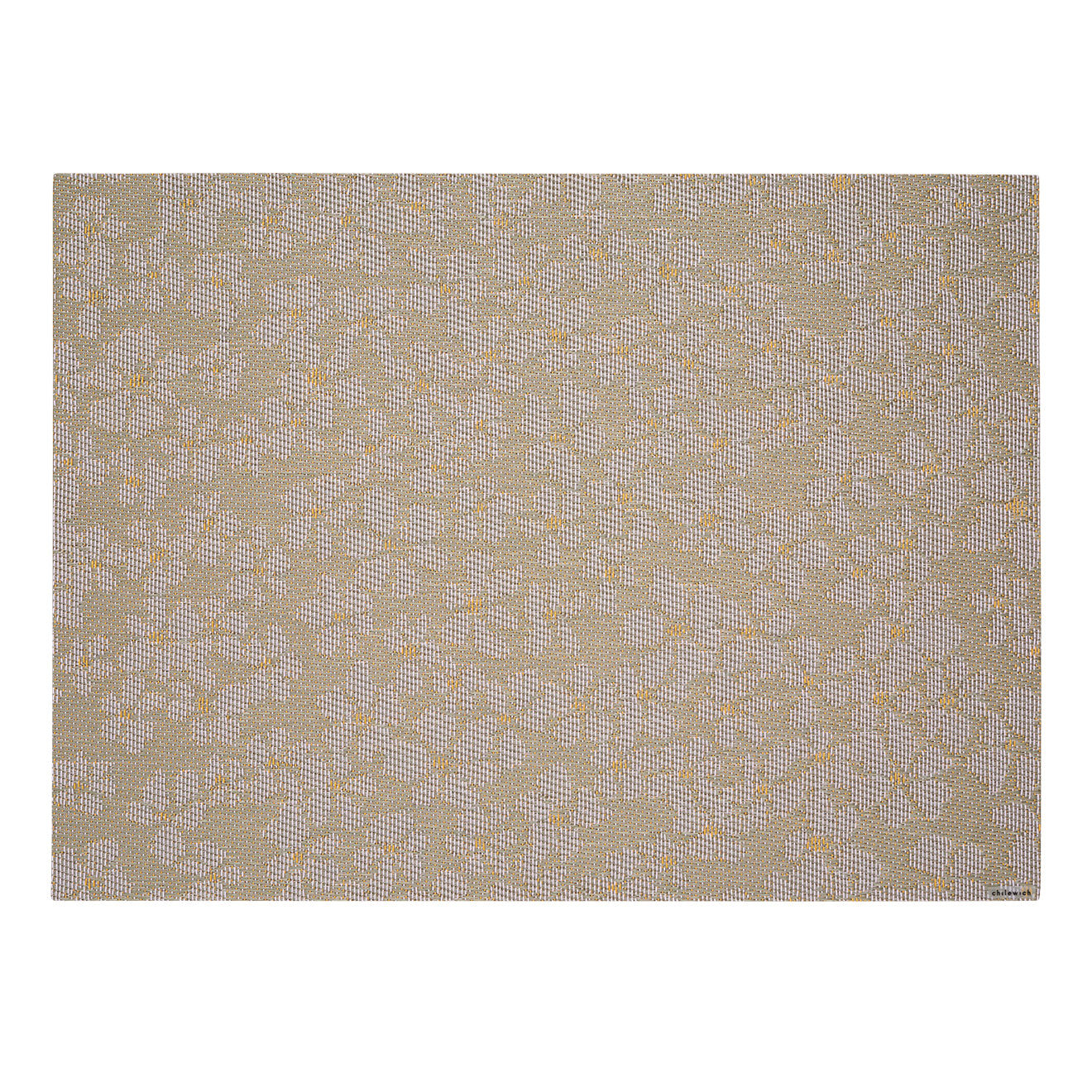 Rectangle Placemats in Metallic Midtone Warm Silver with Lavender and Muted Yellow Accents