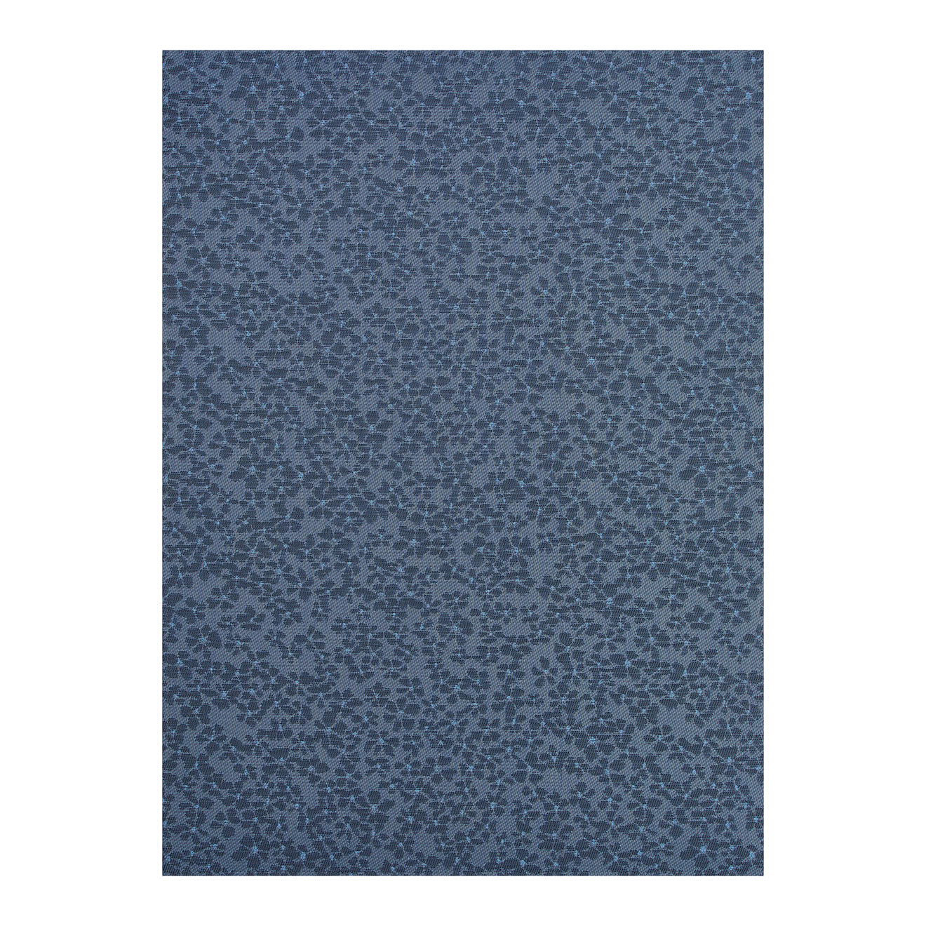 Rectangle Woven Floor Mat in Midtone Grey Blue Base with Dark Blue and Electric Blue Accents