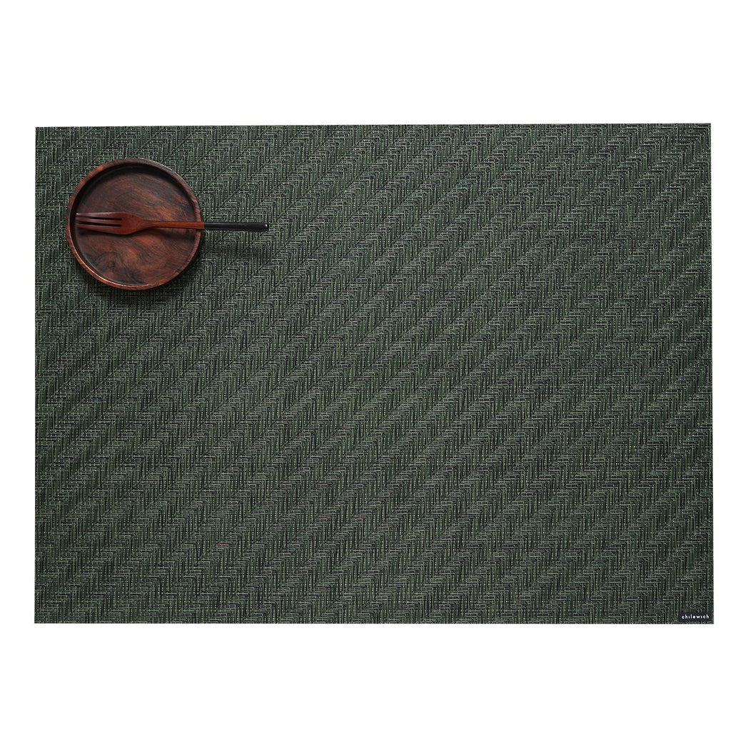 Chilewich woven placemat with subtle texture and contemporary design, ideal for dining and tabletop decor.