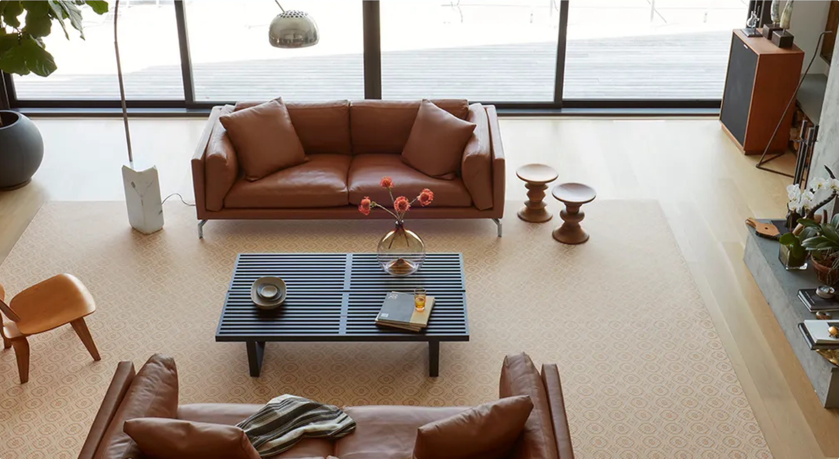 Detail image of Chilewich woven material showcasing texture, color, and pattern of the terrastrand yarn weave.