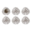 Set of 6 Coasters in Muted Metallic Silver