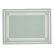Rectangle Placemats in Muted Light Blue Green Base with White Accents