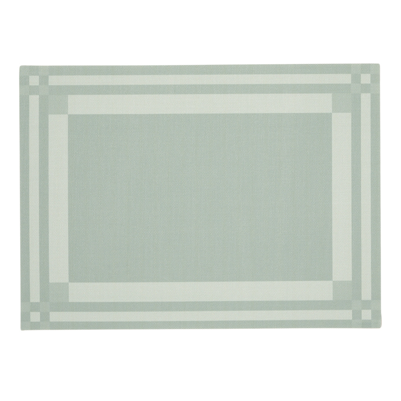 Rectangle Placemats in Muted Light Blue Green Base with White Accents