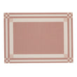 Rectangle Placemats in Muted Light Warm Red with Light Neutral Beige