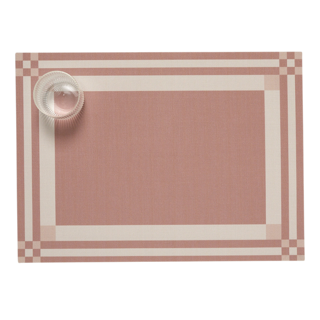 Handkerchief Placemats - Burnt Coral With Prop