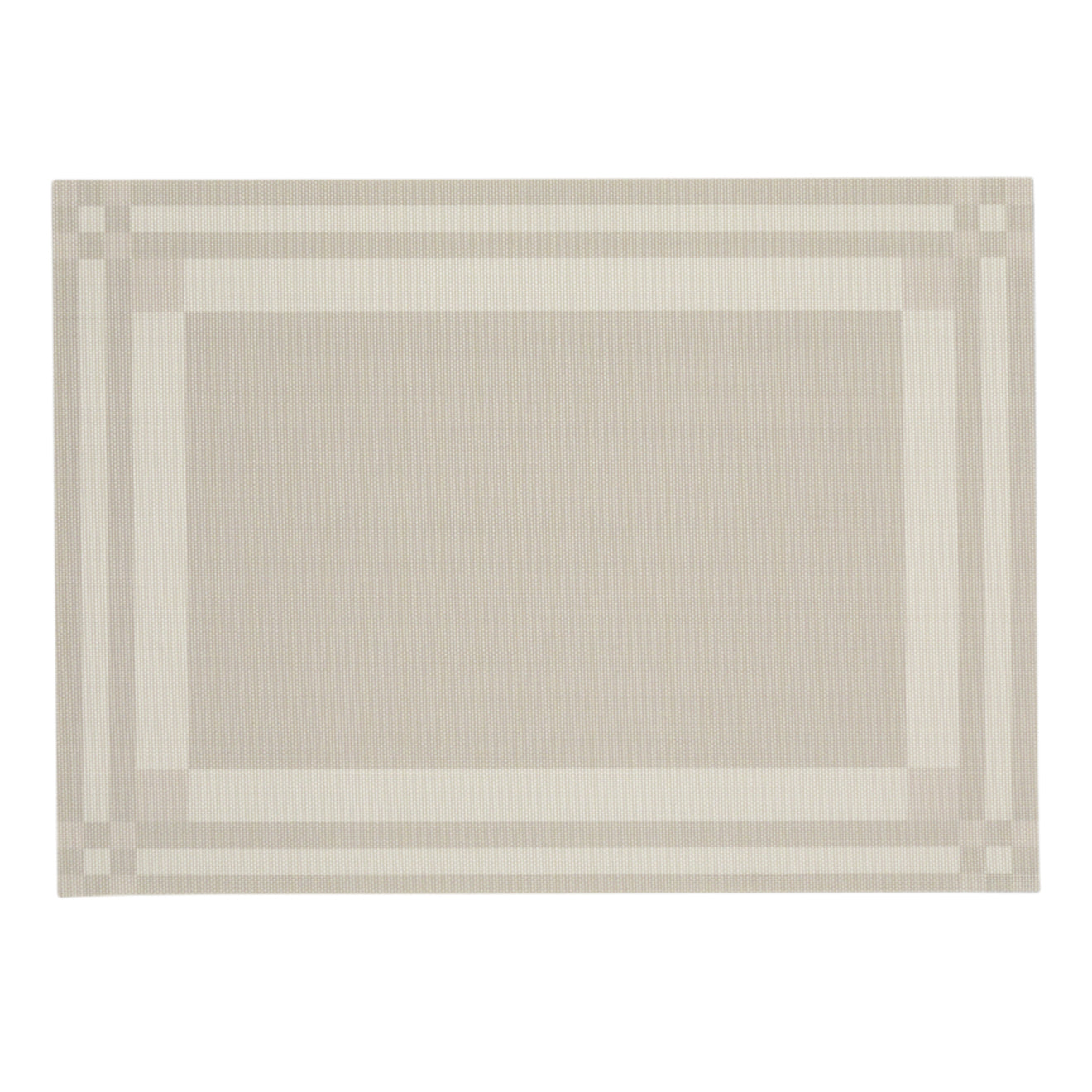 Rectangle Placemats in Midtone Neutral Beige with Light Neutral Beige 