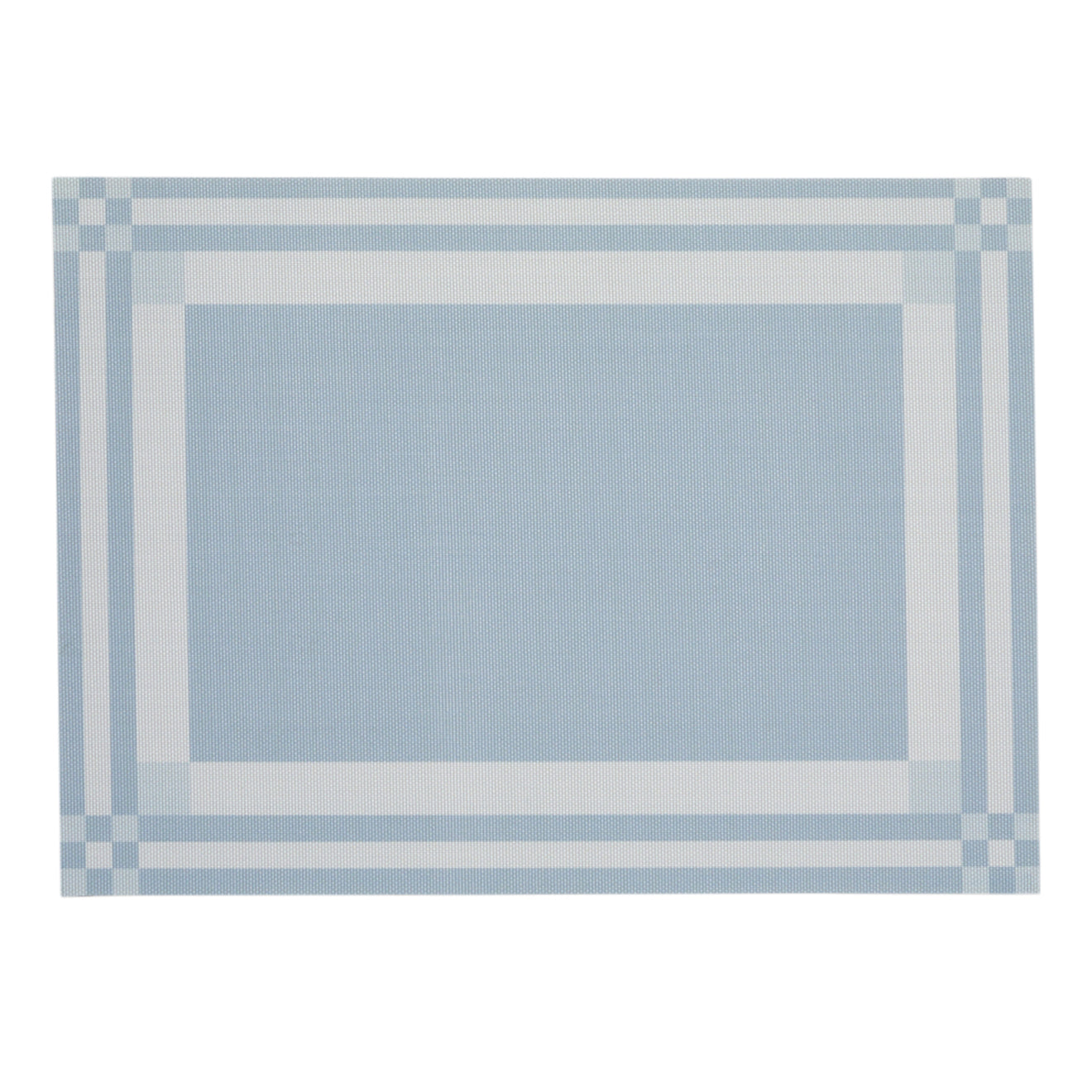 Rectangle Placemats in Muted Light Blue with Light Neutral Beige