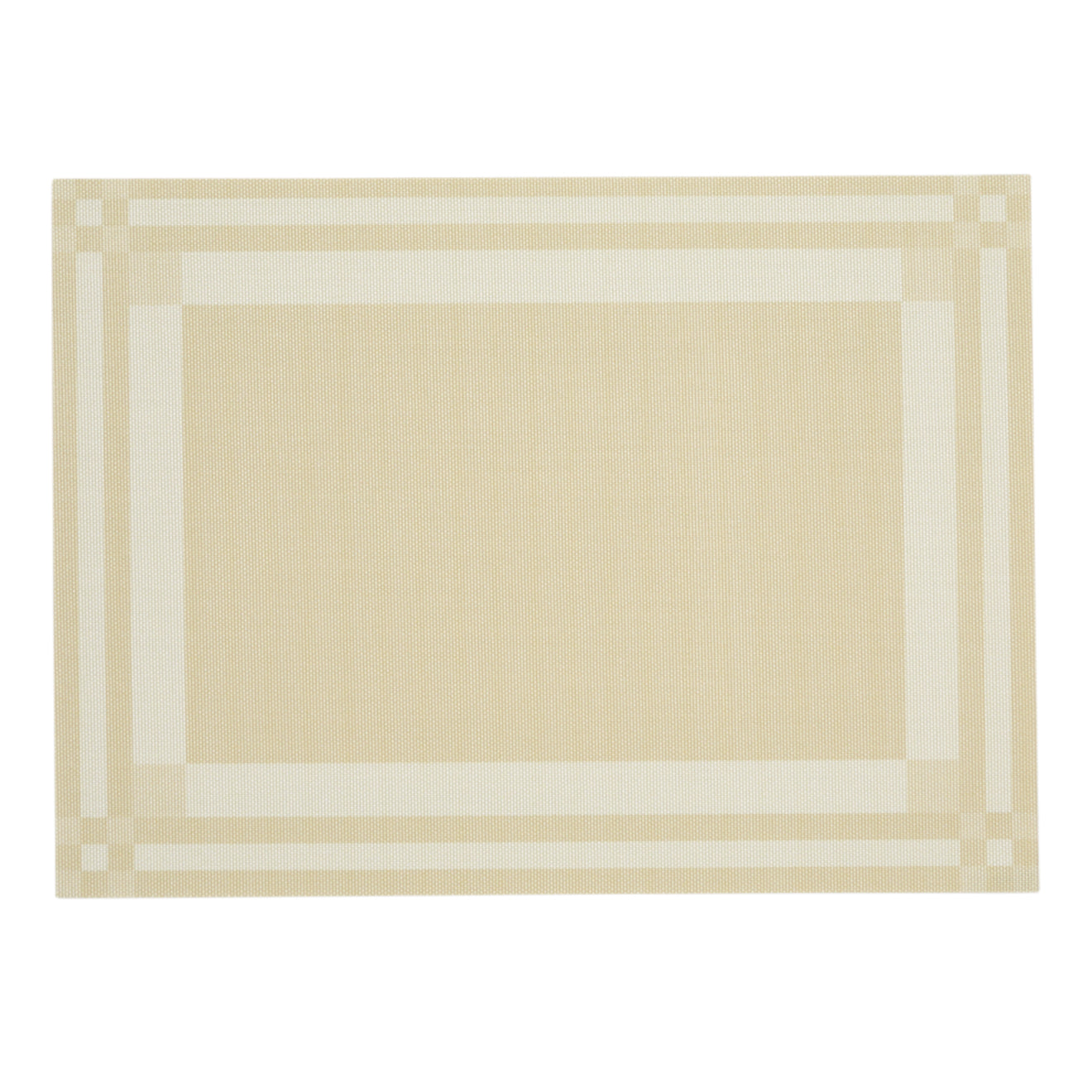 Rectangle Placemats in Muted Light Yellow with Light Neutral Beige
