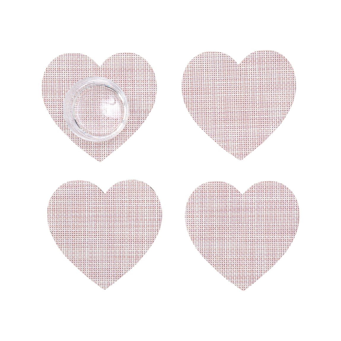 Heart Coasters - Blush View 1