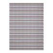 Rectangle Woven Floor Mat in Mix of Blue Tones, Pink Tones, Dark Warm Red, Warm Silver and Off White