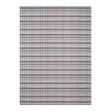 Rectangle Woven Floor Mat in Mix of Blue Tones, Pink Tones, Dark Warm Red, Warm Silver and Off White