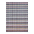 Rectangle Woven Floor Mat in Mix of Blue Tones, Midtone Pink, Lavender, Yellow Orange and White