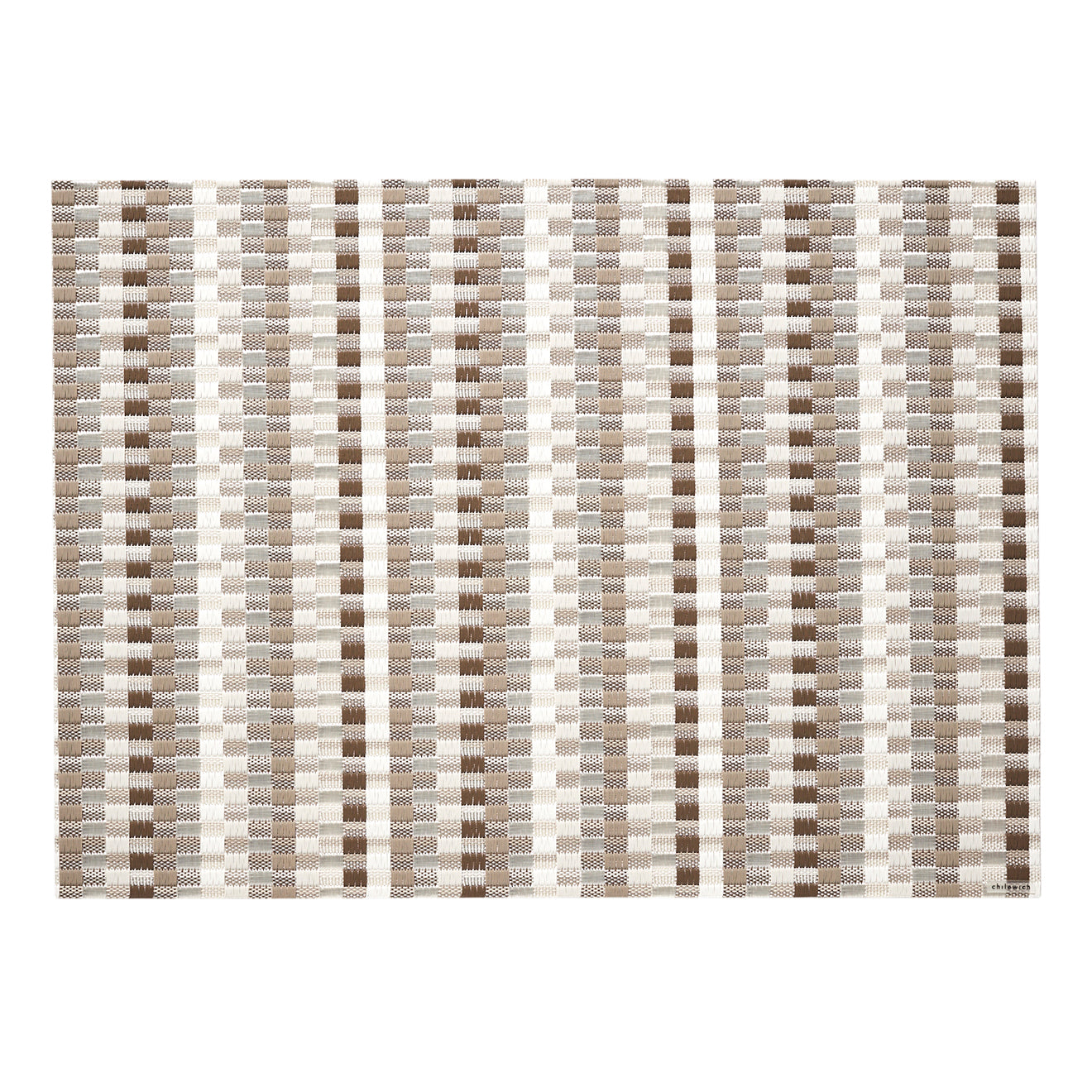 Rectangle Placemats in Mix of Dark and Light Neutral Beiges and White