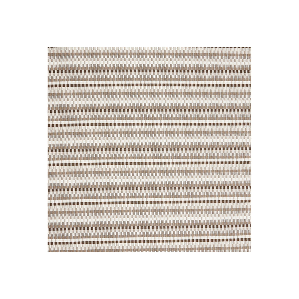 Square Woven Floor Mat in Mix of Dark and Light Neutral Beiges and White