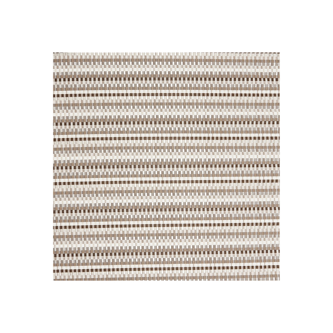 Square Woven Floor Mat in Mix of Dark and Light Neutral Beiges and White