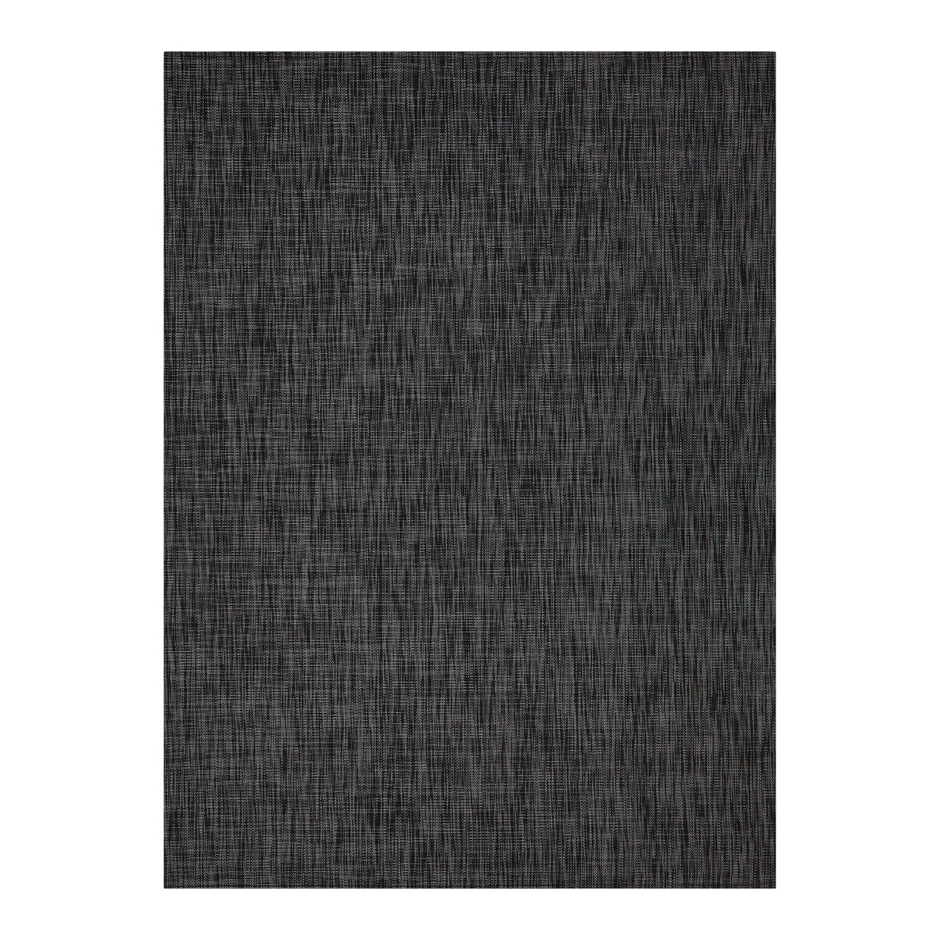 Deep Grey Woven Floor Mat in Dark Grey with Silver Accents