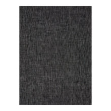 Deep Grey Woven Floor Mat in Dark Grey with Silver Accents