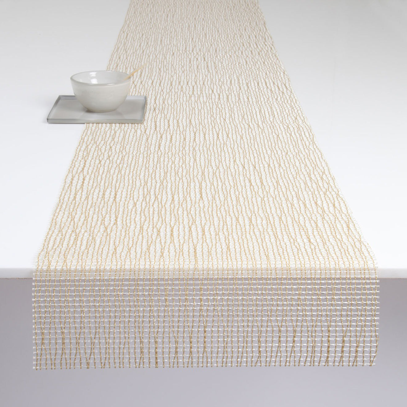 14'' x 72'' Table Runners in Mix of Muted Metallic Gold and Metallic White