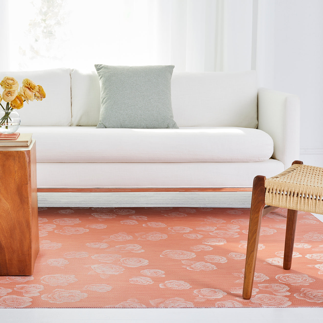 Detail image of Chilewich woven material showcasing texture, color, and pattern of the terrastrand yarn weave.