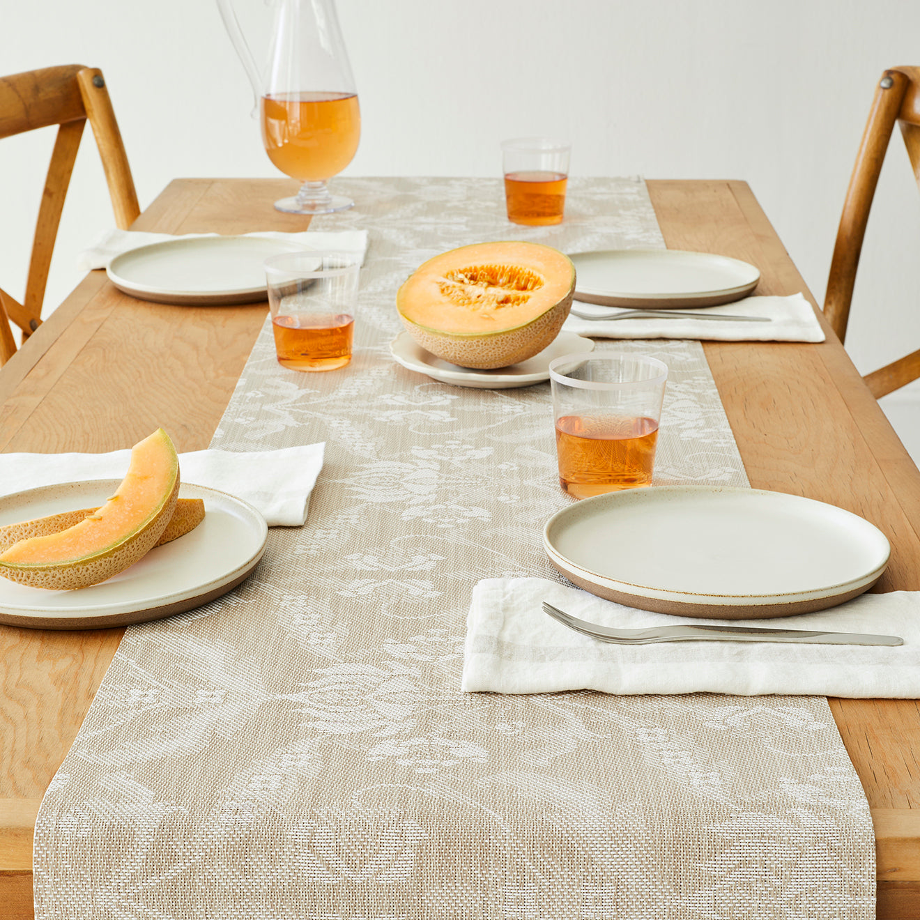 Detail image of Chilewich woven material showcasing texture, color, and pattern of the terrastrand yarn weave.