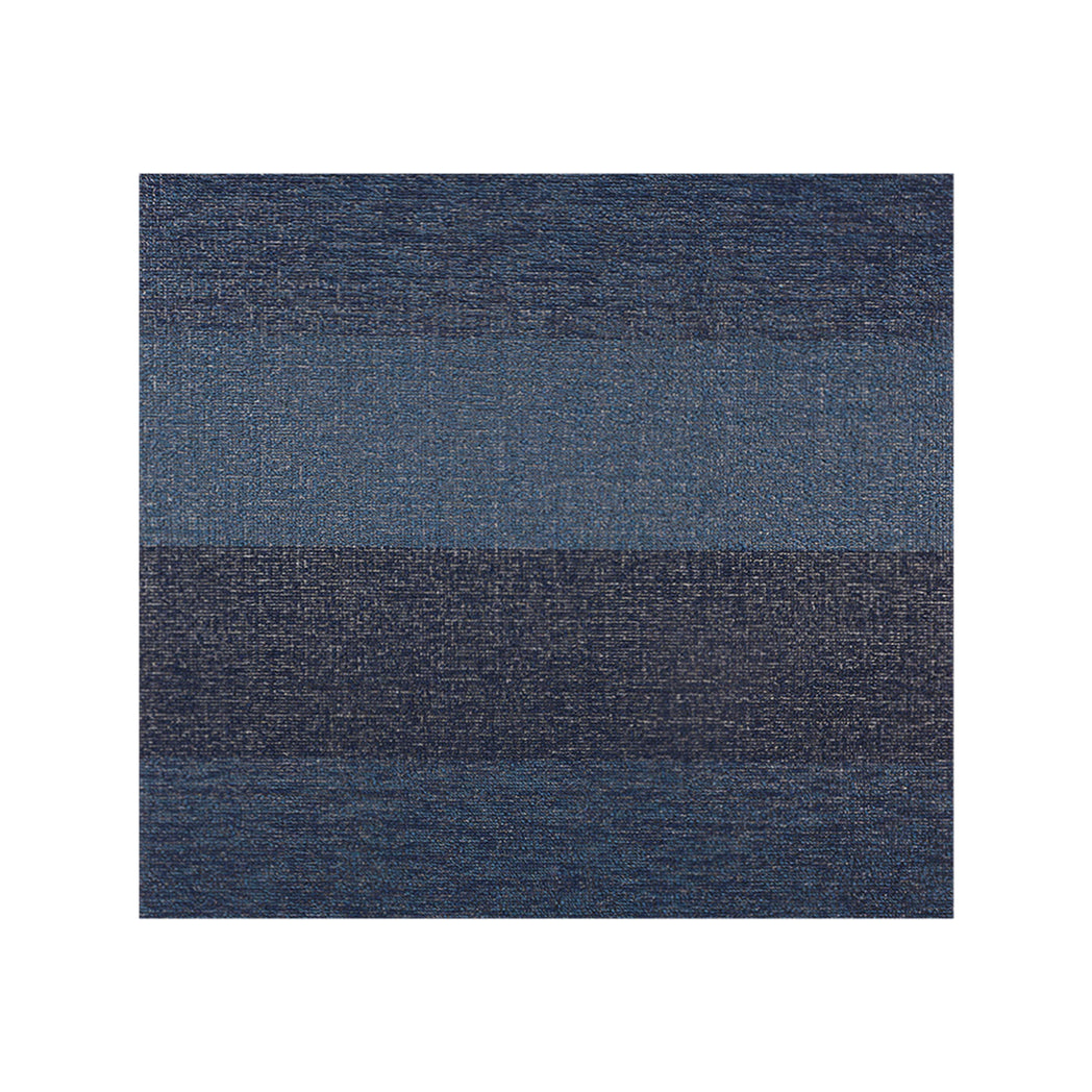 Bay Blue Shag Mat in Mix of Midtone and Dark Blue