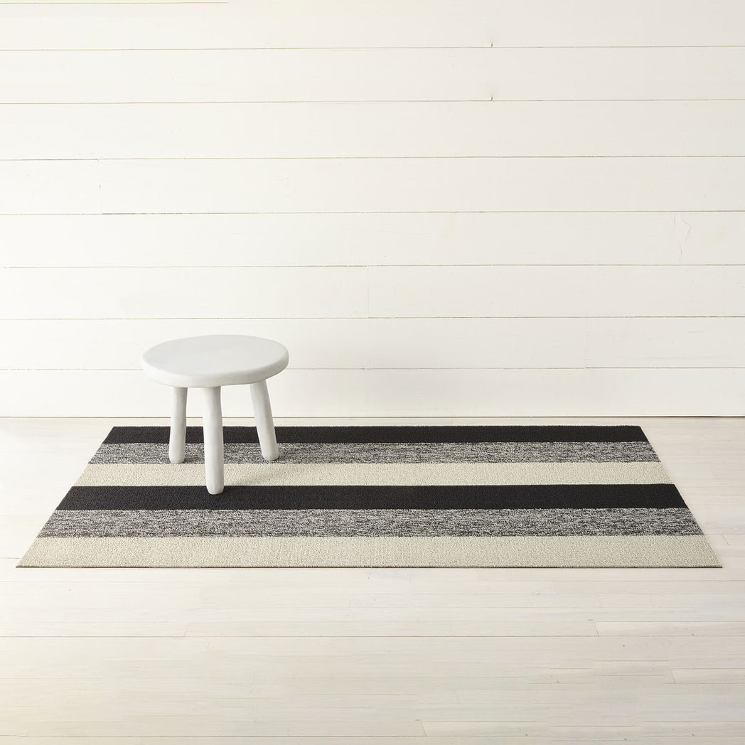 Marbled Stripe Shag Mats - Salt & Pepper Big Mat