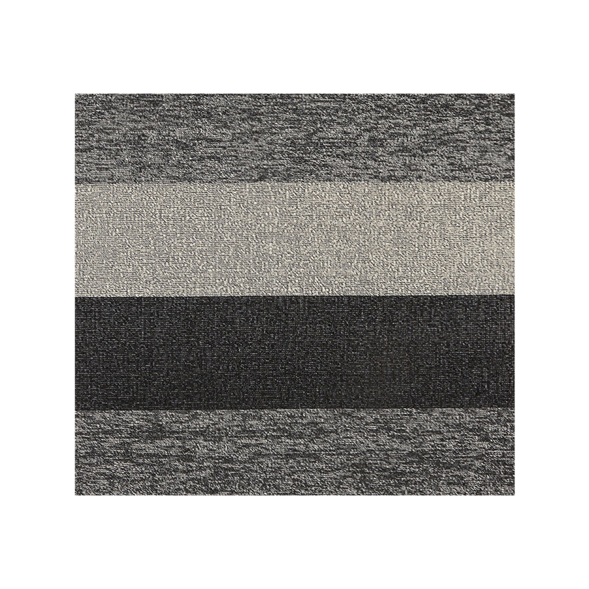 Marbled Stripe Shag Mat Samples - Salt & Pepper View 1