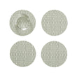 Set of 4 Coasters in Muted Light Blue Green with White