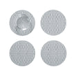 Set of 4 Coasters in Muted Light Blue with White