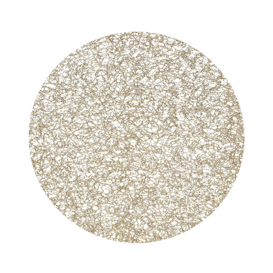 Round Placemats in Metallic Gold