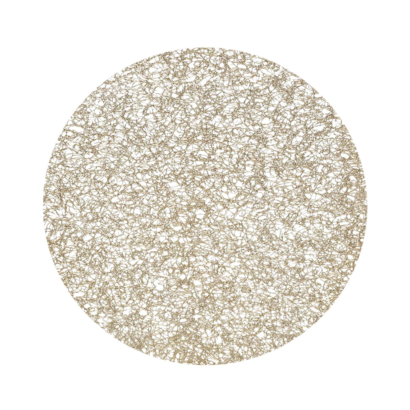 Round Placemats in Metallic Gold